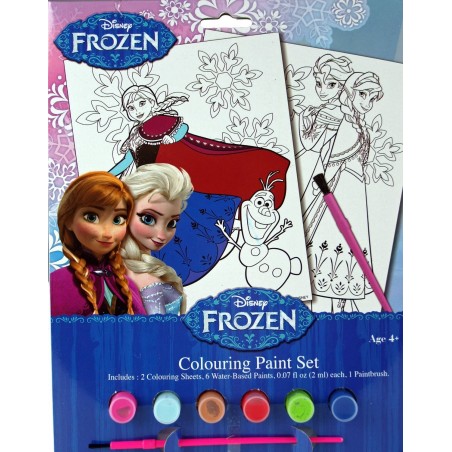 Set créatif coloriage avec aquarelles de la reine des neiges