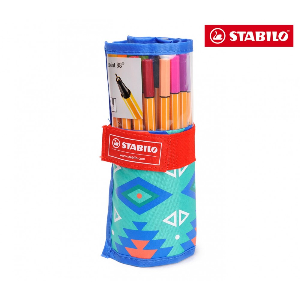 8825-061 Trousse enroulable 25 feutres Stabilo...