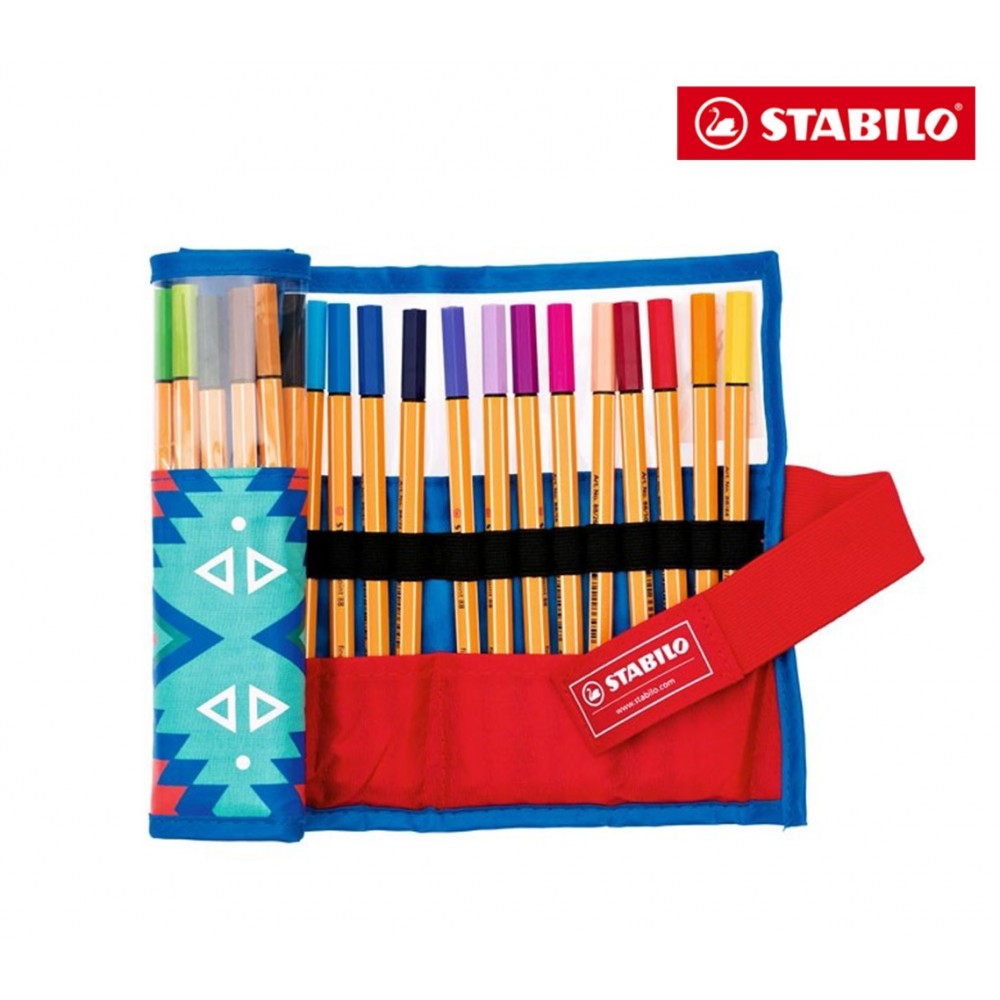 8825-061 Trousse enroulable 25 feutres Stabilo...
