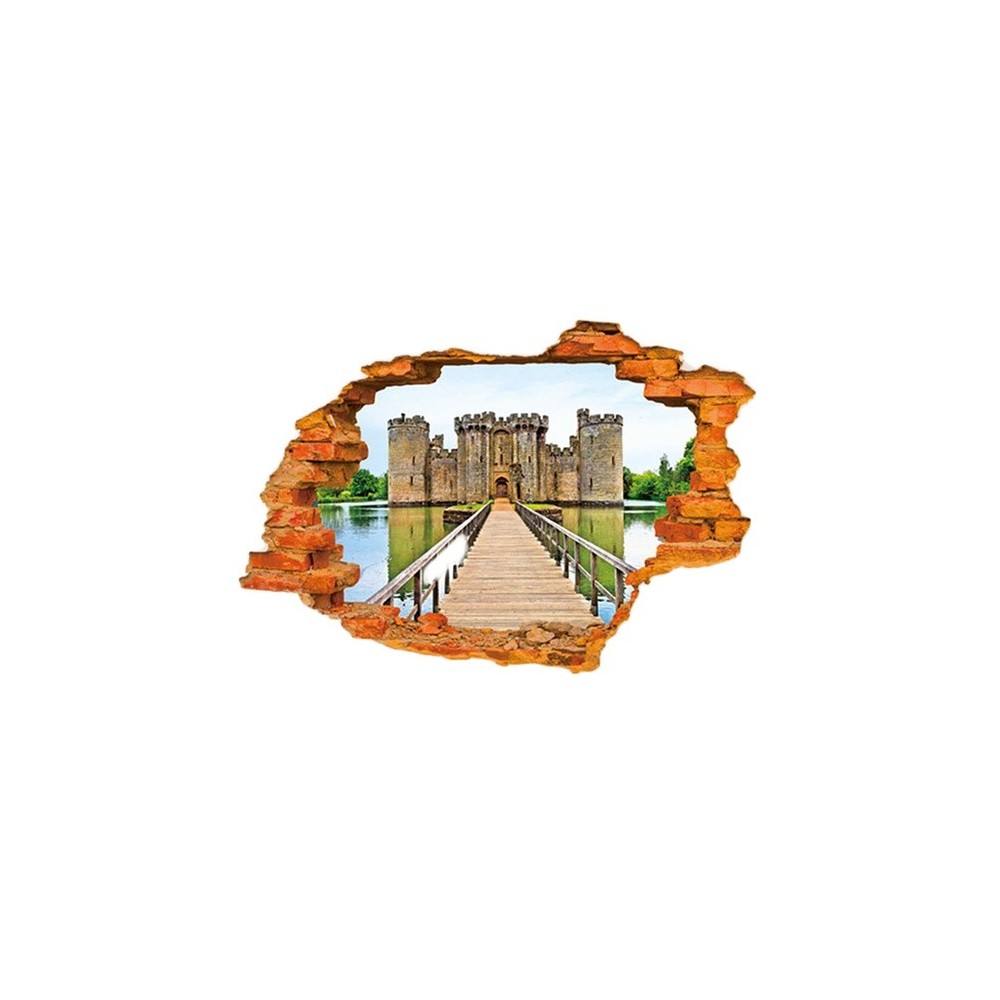 Sticker murale effet 3D Trompe l'œil motif...