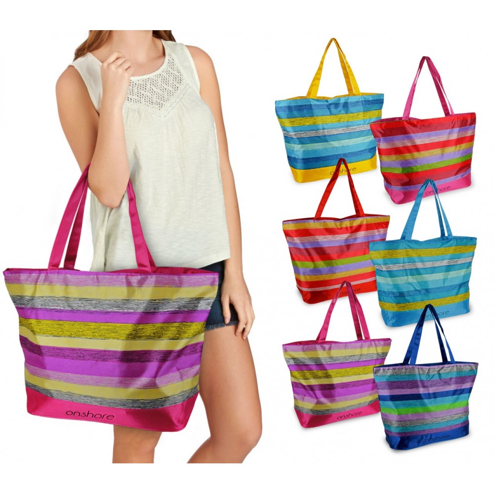 0658T Sac de plage en plusieurs couleurs modèle Amie by Onshore double poignée