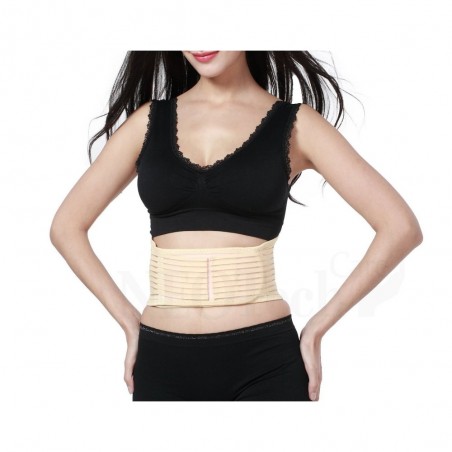 Banda elástica, corsé, faja lumbar ajustable para el dolor de espalda lumbago y ciática BEIGE