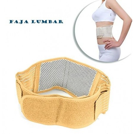 Banda elástica, corsé, faja lumbar ajustable para el dolor de espalda lumbago y ciática BEIGE
