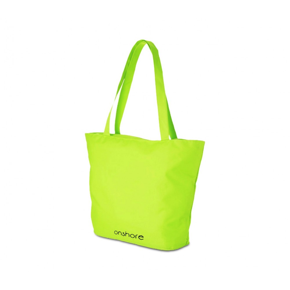 382509 Sac de plage femme Onshore fluo double poignée et fermeture éclair