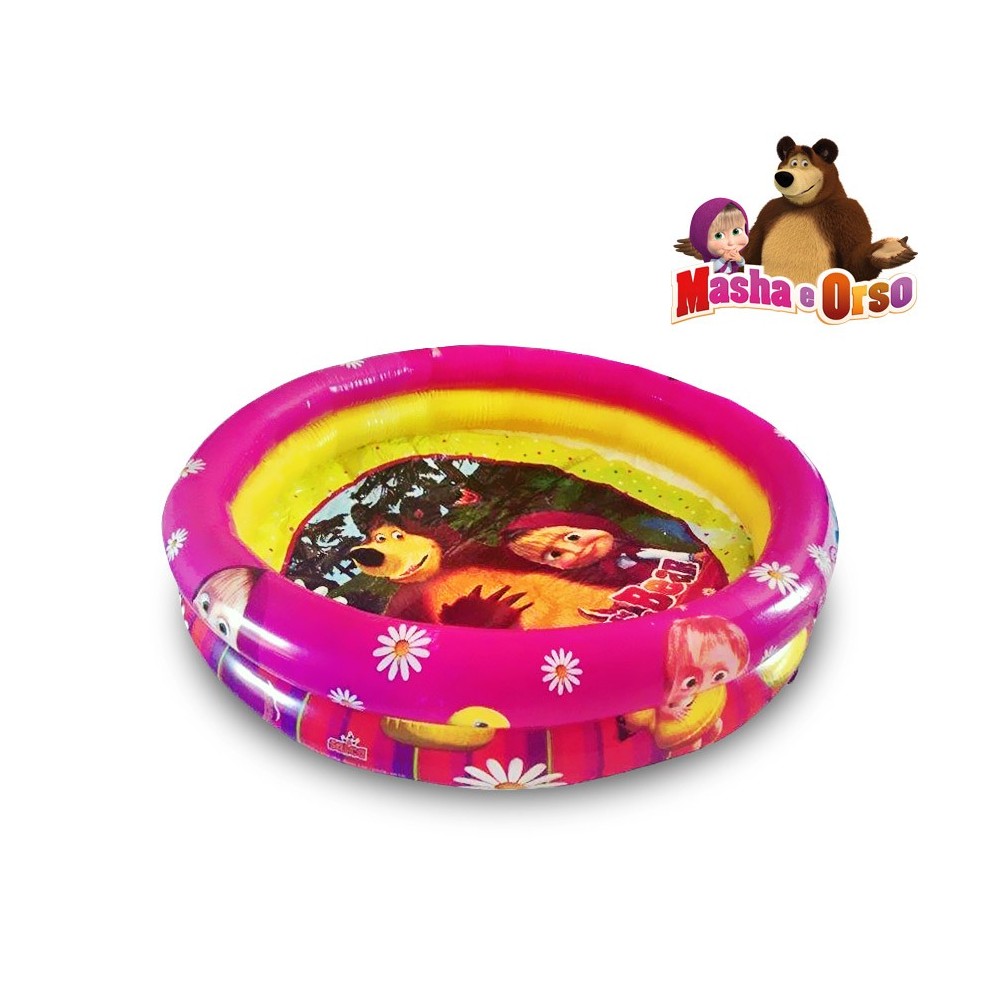 Piscine gonflable pour les enfants Masha et l’OURS deux anneaux 90cm de diamètre