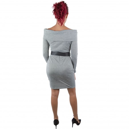 Robe étroite Ramona pour femme avec col bateau