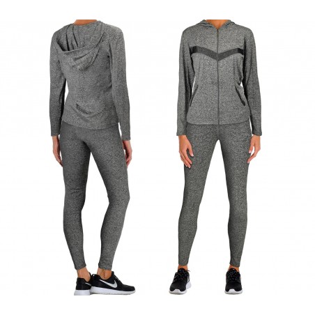 K7732 Ensemble de sport pour femmes sweat et pantalon long en trois couleurs