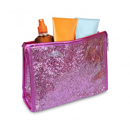Pochette SHINE pailleté - Voyage fermeture éclair étanche - Trousse maquillage