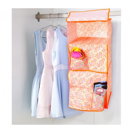 748225 Organisateur de vêtements à suspendre 3 tablettes 68 x 30 x 30cm