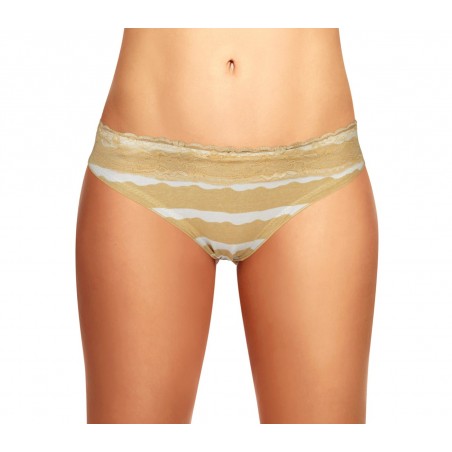 F6244 Pack 12 culottes taille basse mod. IMPACT en coton colorées avec dentelle