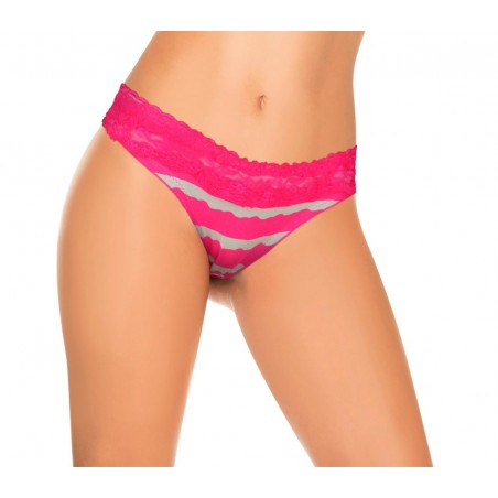 F6244 Pack 12 culottes taille basse mod. IMPACT en coton colorées avec dentelle