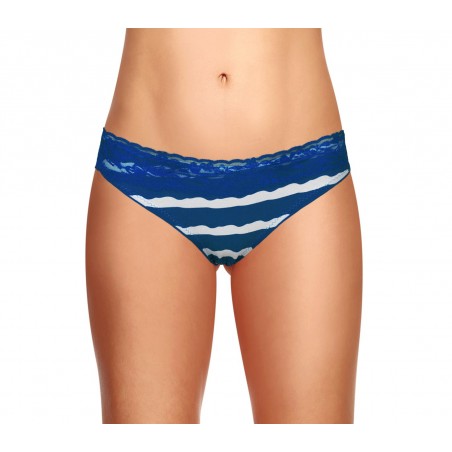 F6244 Pack 12 culottes taille basse mod. IMPACT en coton colorées avec dentelle