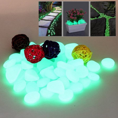 Pack de 200 pierres lumineuses fluorescentes décoratives glow in the dark