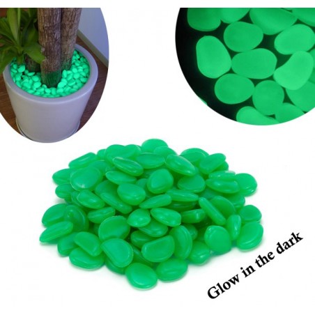 Pack de 200 pierres lumineuses fluorescentes décoratives glow in the dark