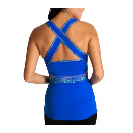 BU1019 Débardeur de sport stretch mod. Motivation avec bande de soutien poitrine