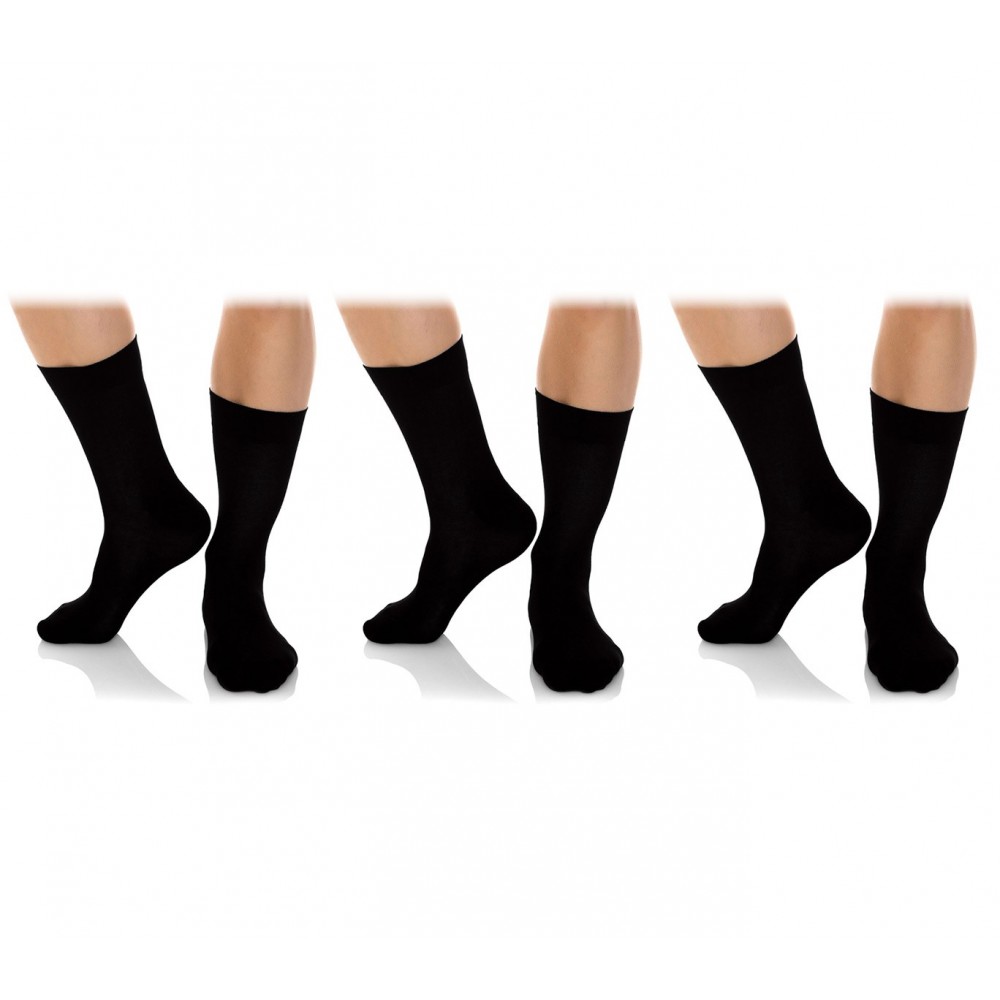 N826 Pack de 6 ou 12 paires de chaussettes noires courtes hommes en coton chaud