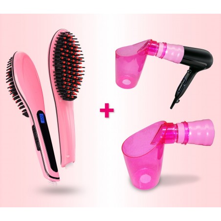 MWS3376 Set bec diffuseur cheveux ondulés + brosse de lissage électrique