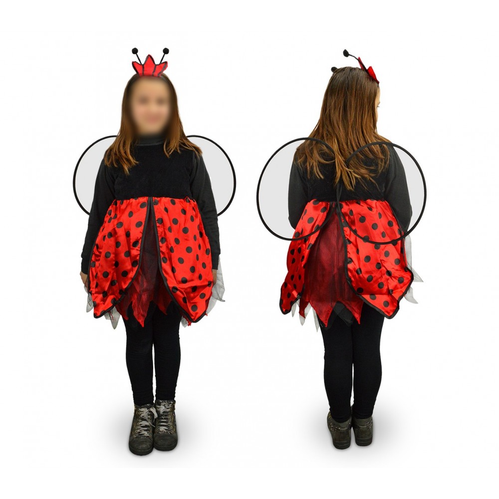 619427 Costume de Carnaval déguisement de Coccinelle pour fille de 3 à 12 ans