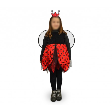 619427 Costume de Carnaval déguisement de Coccinelle pour fille de 3 à 12 ans