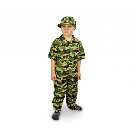 619397 Costume de Carnaval déguisement Militaire pour enfant de 3 à 12 ans
