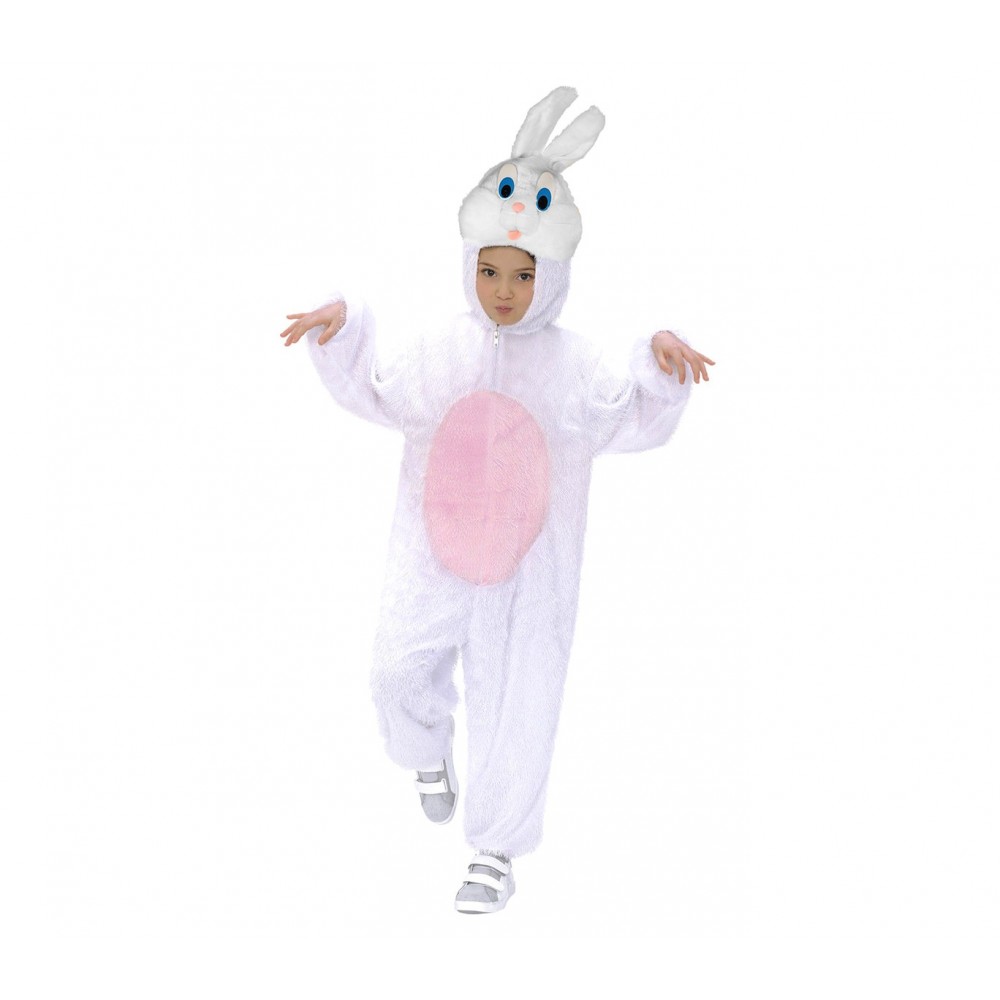 227639 Costume de Carnaval combianison de lapin blanc pour enfant de 1 à 4 ans