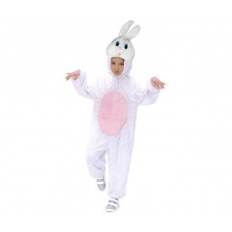227639 Costume de Carnaval combianison de lapin blanc pour enfant de 1 à 4 ans