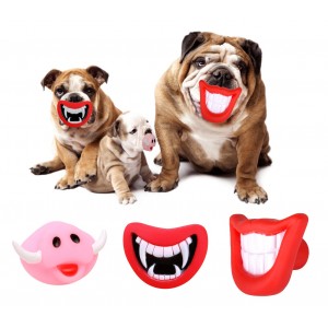 15968 Jouet à mordre SMILE pour chiens avec son en caoutchouc naturel