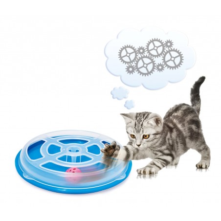 10592 Jeu interactif pour chats VERTIGO avec balle et base anti-dérapante  ø29,5
