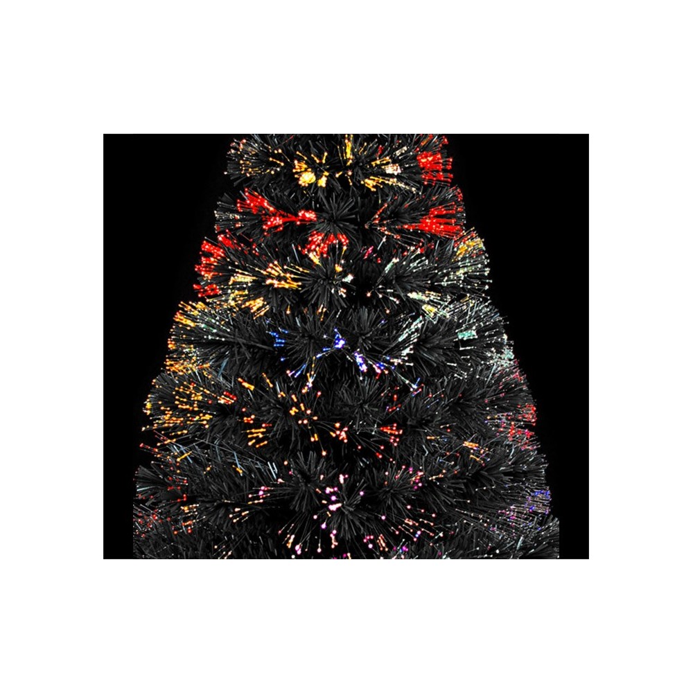 272332 Sapin de Noël noir en fibres optiques...
