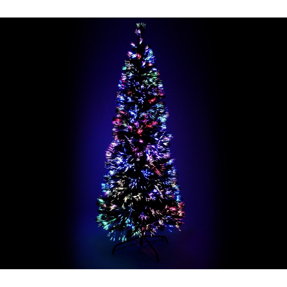 272332 Sapin de Noël noir en fibres optiques...