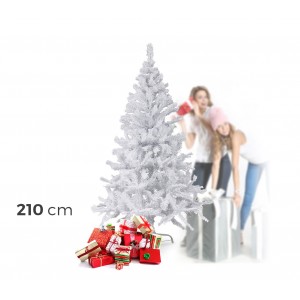 168765 Sapin de Noël synthétique NOEL BLANC haut de 210... 2