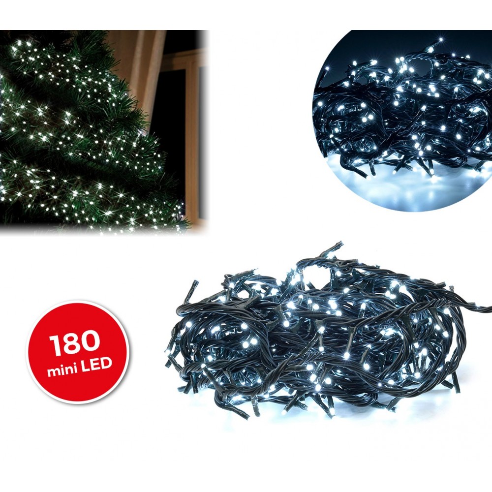 498923 Mini-lumières de Noël blanches 180 LED 8...