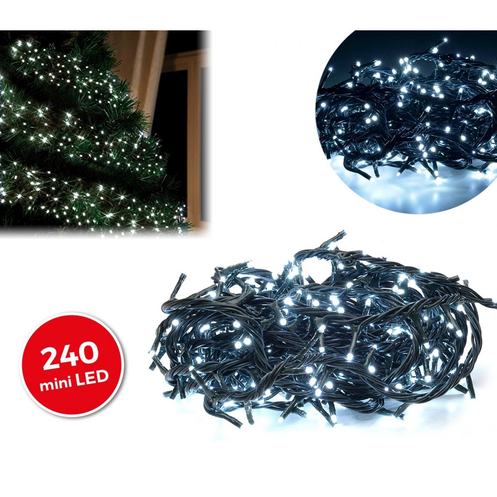 499616 Mini-lumières de Noël blanches 240 LED 8...