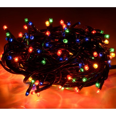 013492 Mini-lumières de Noël MULTICOLORES 180 ampoules 8 jeux de lumière 9,16 m
