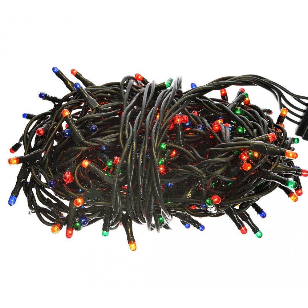 013546 Lumières de Noël MULTICOLORES 240 ampoules 8 jeux de lumières 11,56 m