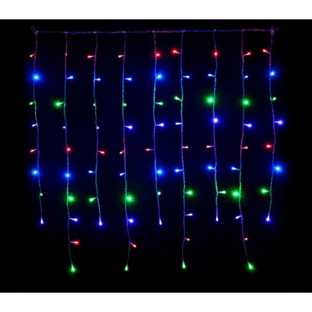 031434 Rideau de lumières de Noël d'extérieur de 416 lumières multicolores