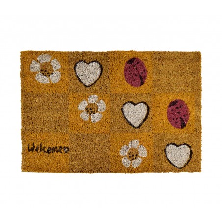 122143 Paillasson antidérapant en fibres de coco 40 x 60 cm mod. FUNNY