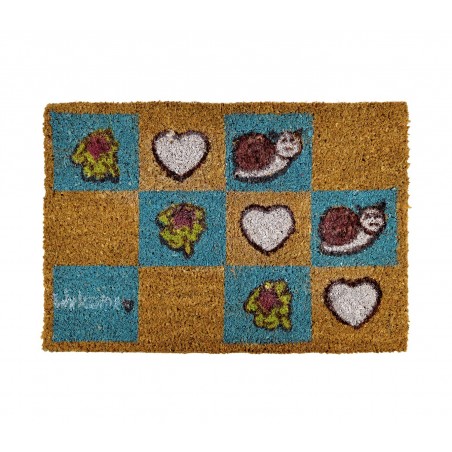 122143 Paillasson antidérapant en fibres de coco 40 x 60 cm mod. FUNNY