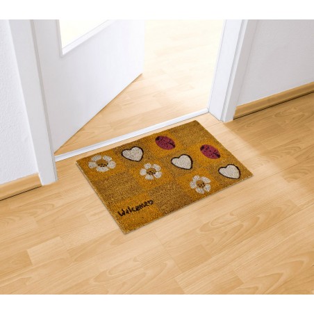122143 Paillasson antidérapant en fibres de coco 40 x 60 cm mod. FUNNY