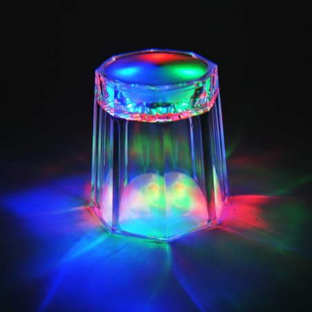 Verre à cocktail 177 ml en plastique avec lumière LED multicolore