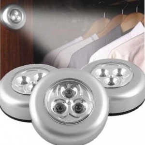 Lot 3 lampes/spots adhésifs Push - 3LED - Placard voiture... 2