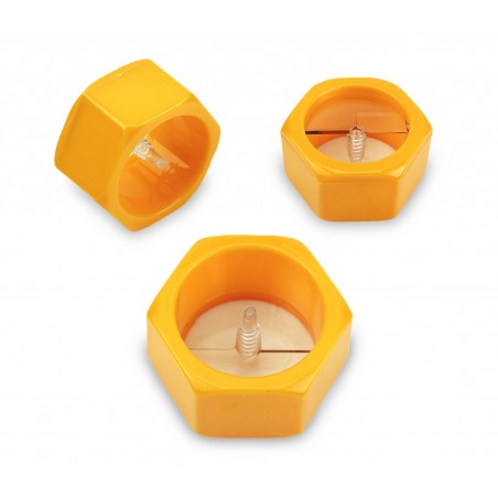 320068 Taille courgettes et légumes en spirale - forme d'écrou (Jaune)