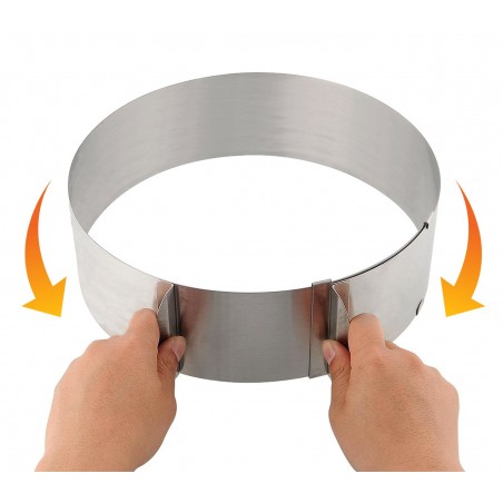 274088 Anneau à gâteau réglable de 16 À 30 cm -Moule à tarte en acier