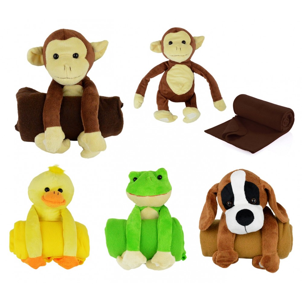 184615 Set peluche -couverture Dollysimi 100 X 75 cm Doux (Grenouille)