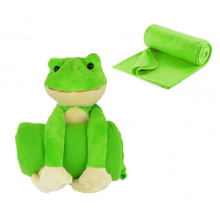 184615 Set peluche -couverture Dollysimi 100 X 75 cm Doux (Grenouille)