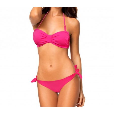 XS5077 Maillot bikini bandeau mod. Bonny avec un nœud vintage by MWS AHEAD