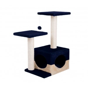HK1010 Niche avec griffoir pour chats avec colonne en... 2