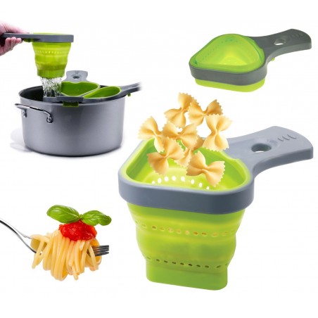 703419 - Lot de 2 crépines - passoires - pliage silicone pâtes