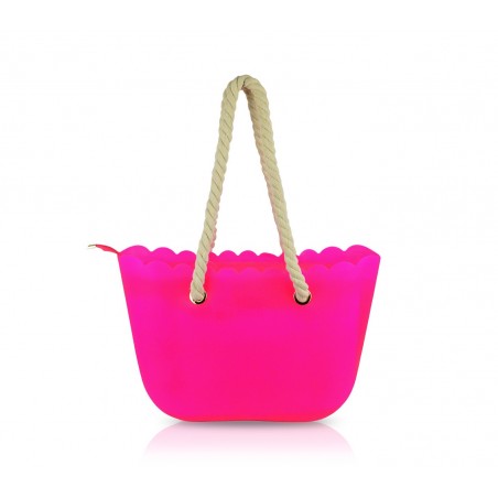 319598- Sac de plage silicone Sabrina T.modèle grip avec poignées en corde