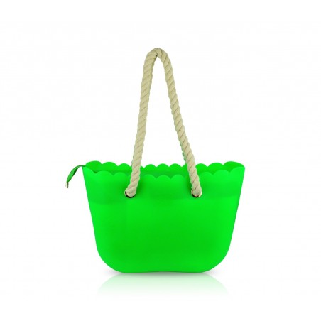 319598- Sac de plage silicone Sabrina T.modèle grip avec poignées en corde